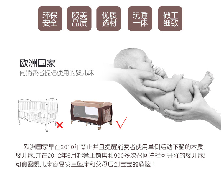 \"婴儿游戏床,产品编号BLK-001\"