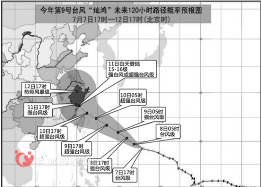 台风灿鸿或成7月登陆浙闽最强台风 与“莲花”双台风“共舞”