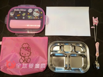 Hello Kitty可携式儿童不锈钢餐具 吸引宝宝进食的欲望