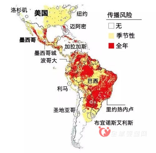 寨卡病毒正在扩散 妈妈春节旅行不能去什么地方？