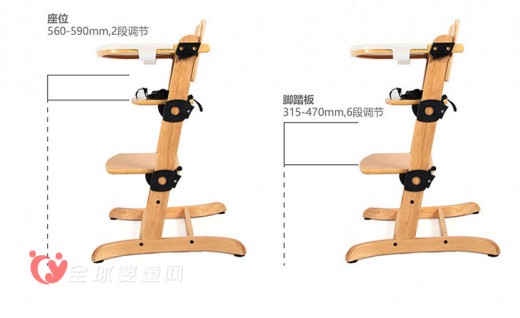 法蒙丽都多功能实木儿童餐椅 陪伴宝宝健康成长