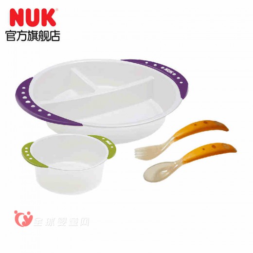 nuk防滑学习餐具 给宝宝更多探索食物的任务