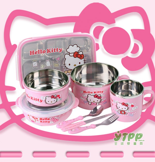 怎样给宝宝选择餐具 hellokitty宝宝不锈钢餐具