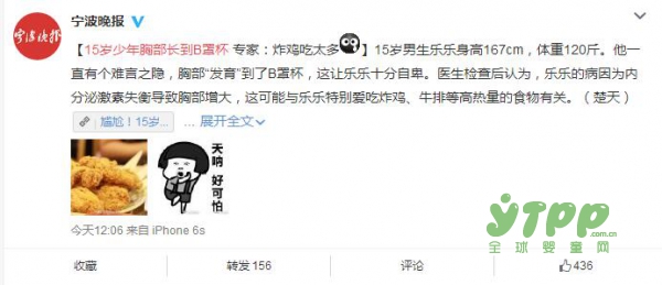 15岁少年胸部长到B罩杯  家长们如何控制孩子的零食摄入量？