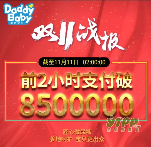 双十一战报：爹地宝贝改变纸尿裤电商格局激战11小时