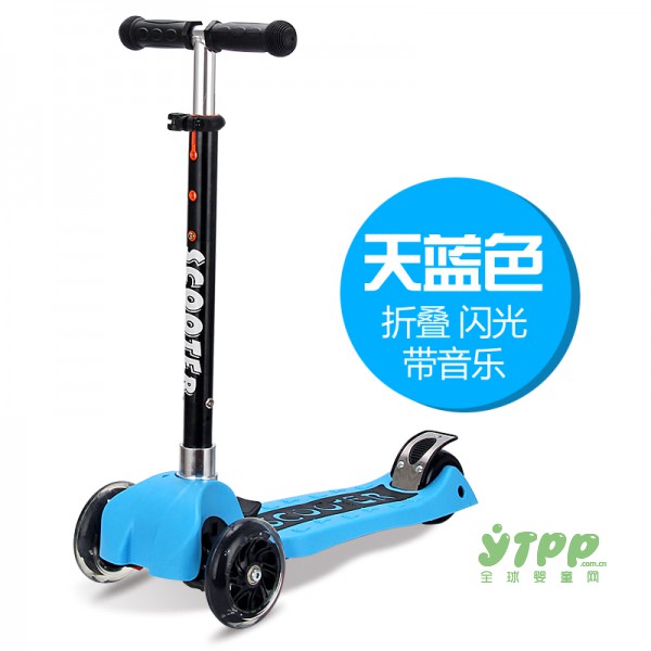 逗牛士超时尚儿童滑板车 音乐闪光更炫酷