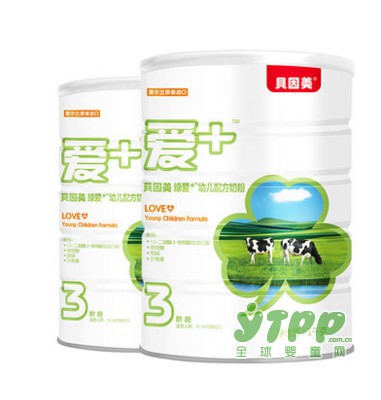 贝因美绿爱+幼儿配方奶粉  亲优营养配方 一重亲和•双重优化