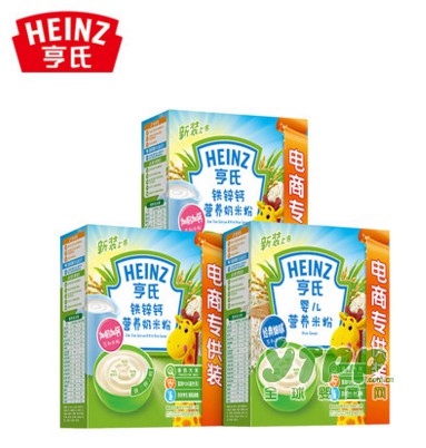 亨氏强化铁锌钙营养奶米粉  五大膳食营养  科学配方
