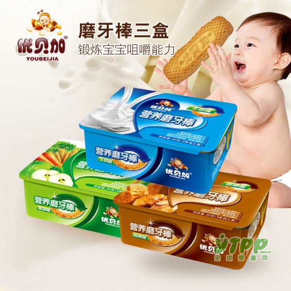 优贝加宝宝牛奶谷物磨牙棒   刺激宝宝的乳牙萌出