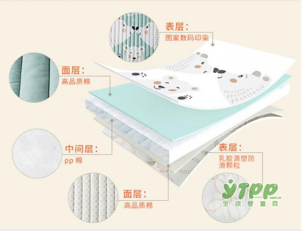 可优比无味棉质爬行垫  爬行学步让宝贝自在玩耍