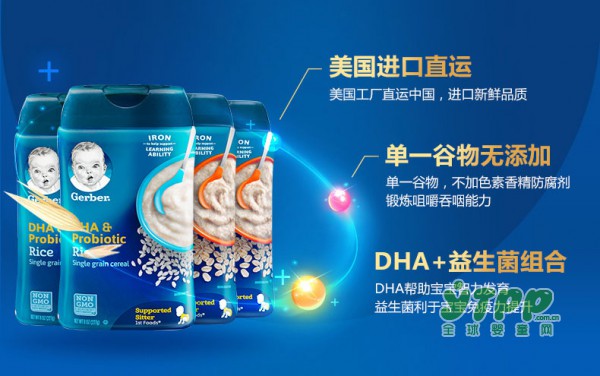 嘉宝燕麦DHA益生菌大米米粉  帮助宝宝眼部脑补发育 呵护肠道健康