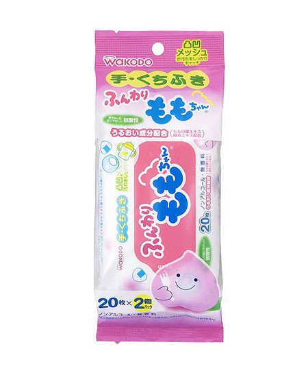 日本和光堂桃叶婴儿湿巾 天然呵护宝宝娇嫩肌肤