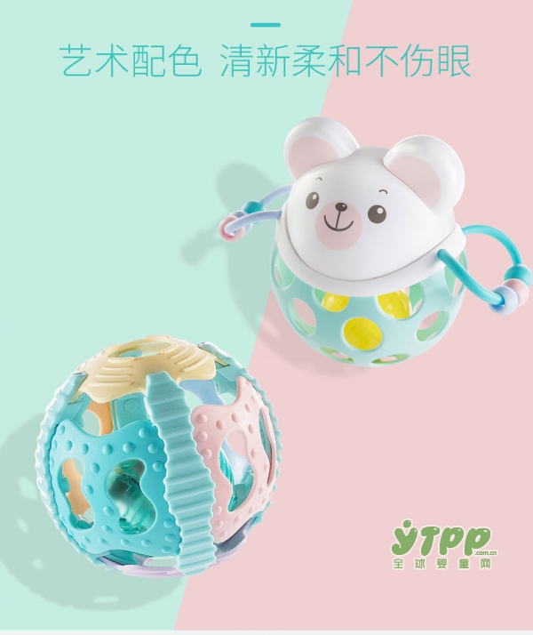 可优比婴儿手摇铃声光健身球  益智玩乐宝宝的玩趣健身教练