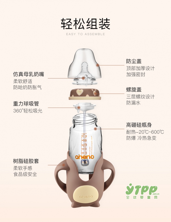 宝宝科学喂养用什么奶瓶好 德国恩尼诺新生儿玻璃奶瓶