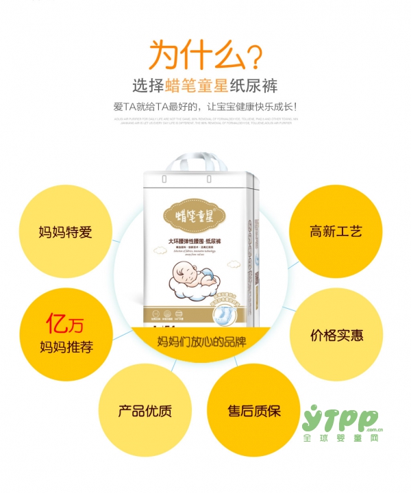 蜡笔童星超薄透气纸尿裤   让宝宝的小屁屁干爽一整天