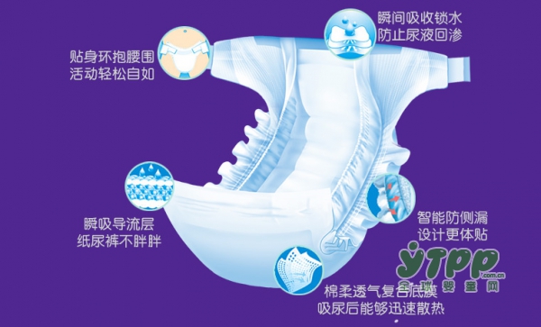 岭南宝贝医药级六护纸尿裤 安全舒适草本护理