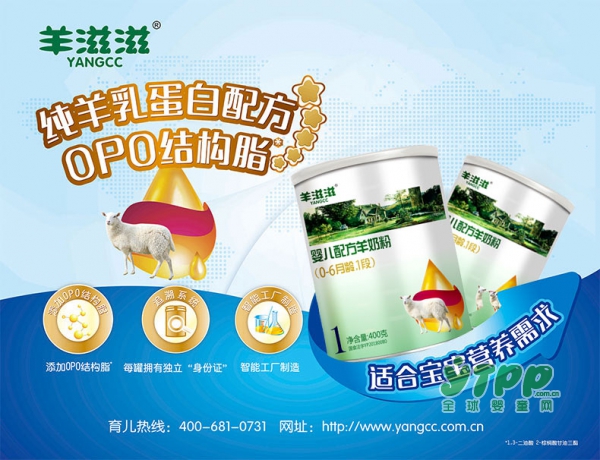 羊滋滋婴儿绵羊奶粉  纯羊乳蛋白配方•适合宝宝的营养需求