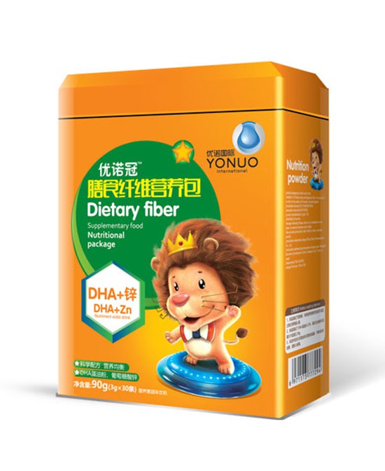 优诺冠膳食纤维DHA+锌营养包 帮助妈妈解决辅食喂养中营养补充问题