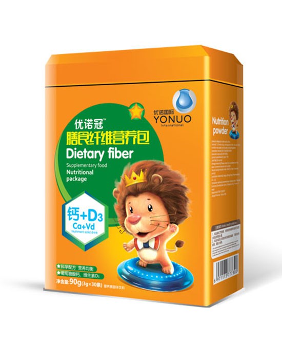 优诺冠膳食纤维钙+D3营养包 宝宝均衡营养是关键