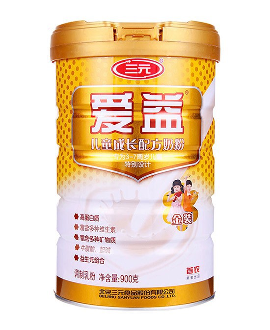 三元爱益儿童成长配方奶粉营养均衡 全面呵护3-7岁宝宝成长发育