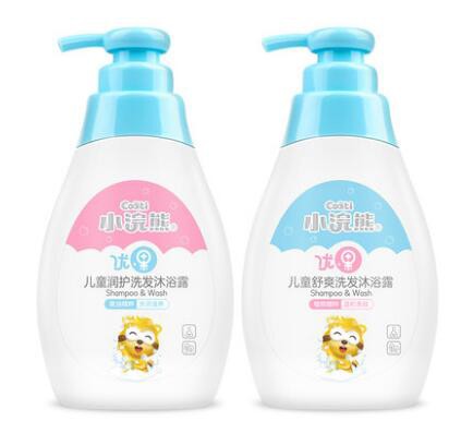 小浣熊儿童沐浴露洗发水二合一   植物精粹·温和亲肤