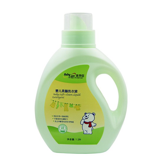 食品级原料清洁：美赞臣婴儿柔顺洗衣液，温和呵护孩子的娇嫩肌肤