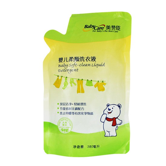 食品级原料清洁：美赞臣婴儿柔顺洗衣液，温和呵护孩子的娇嫩肌肤