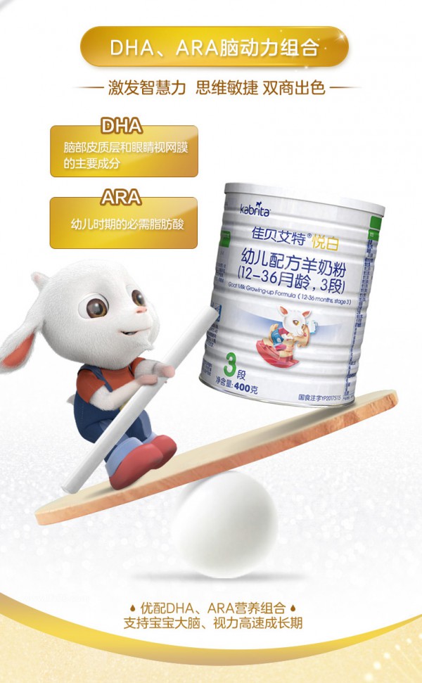重磅！天猫双11婴幼儿羊奶品牌TOP20新出炉啦  佳贝艾特羊奶粉占据羊奶粉品类榜首第一名