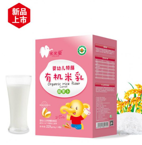 甄选有机谷物为原料  米米爱有机米乳富含多种营养