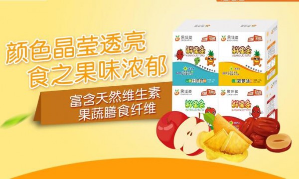 果佳多鲜果条颜色晶莹透亮、食之果味浓郁