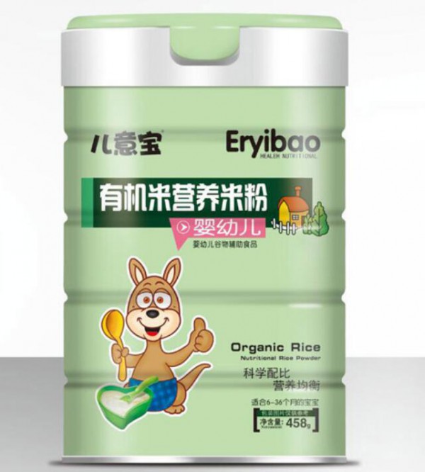儿意宝有机米粉锁住完整营养，保留自然米香