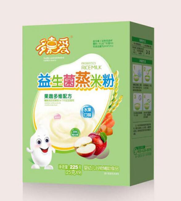 多嘉爱益生菌蒸米粉四大配方，多种营养，好吃又美味