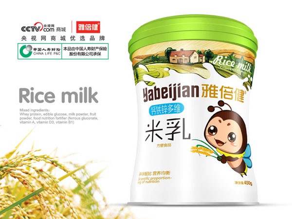 雅倍健有机米乳细腻顺滑营养丰富，更易消化和吸收