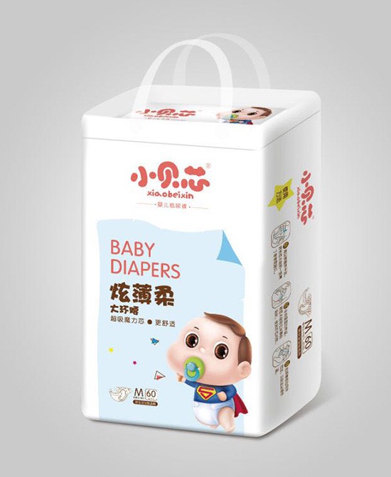 小贝芯婴儿纸尿裤海量吸收·舒适干爽 让宝宝运动更自如