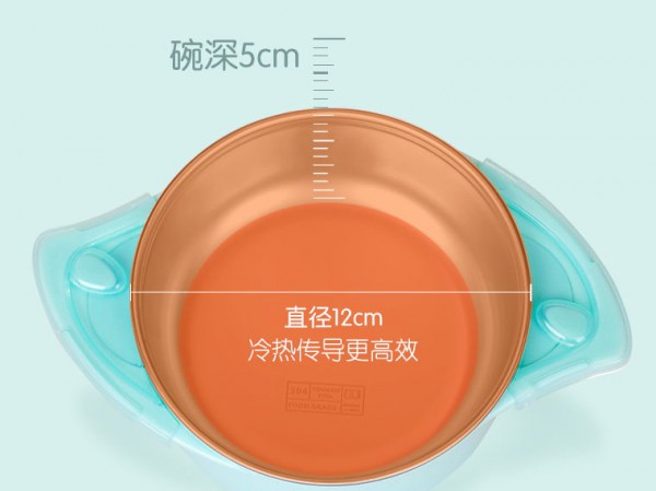 小土豆宝宝碗勺叉套装 婴儿不锈钢保温防摔儿童餐具套装