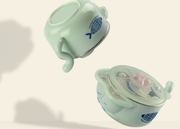 babycare儿童餐具 宝宝注水保温碗