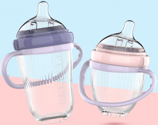 奶爸爸新生婴儿硅胶奶瓶 宽口径防胀气耐摔仿母乳奶嘴