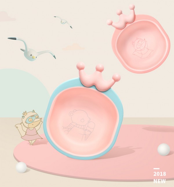 蒂爱小宝宝卡通可折叠洗脸盆  食用级PP给宝宝专属呵护