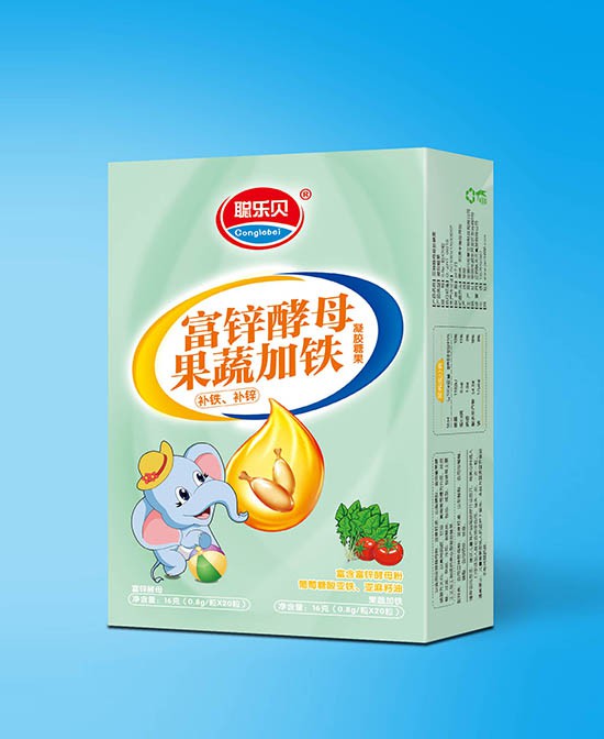 聪乐贝富锌酵母果蔬加铁凝胶糖果  宝宝春季补锌补铁的好帮手