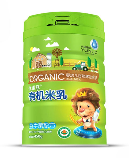 宝宝几个月添加辅食 优诺冠益生菌有机米乳顺滑细腻 宝宝更爱喝