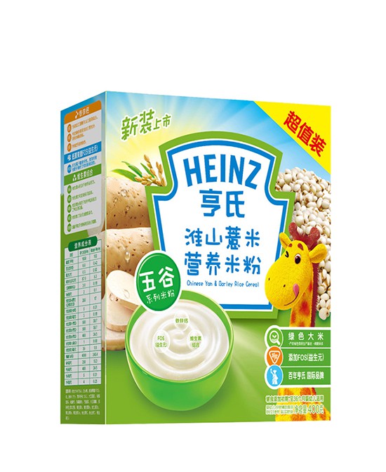 婴儿米粉选购攻略 亨氏淮山薏米营养米粉为辅食期宝宝保驾护航