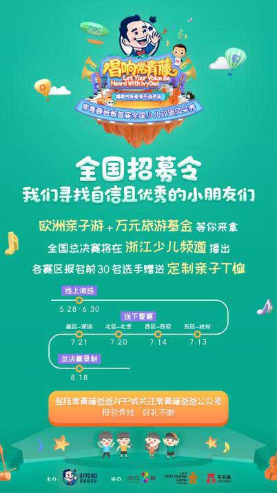 常青藤爸爸首届全国少儿双语风采秀火热招募中 欧洲亲子游等你来拿