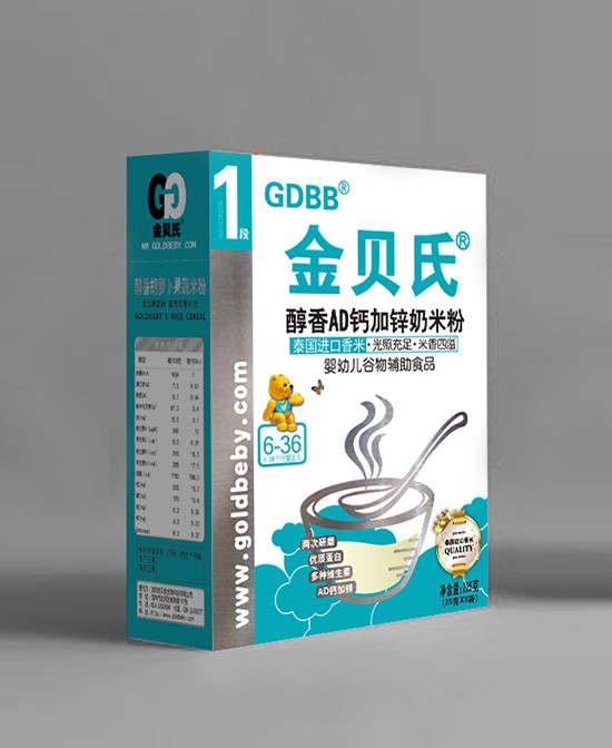 宝宝辅食正确的添加顺序 金贝氏醇香AD钙加锌奶米粉营养细腻好消化