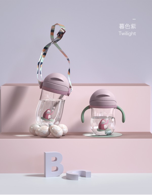 如何选择宝宝的学饮杯  babycare婴儿防摔防呛学饮杯专利V型吸管•防呛防漏