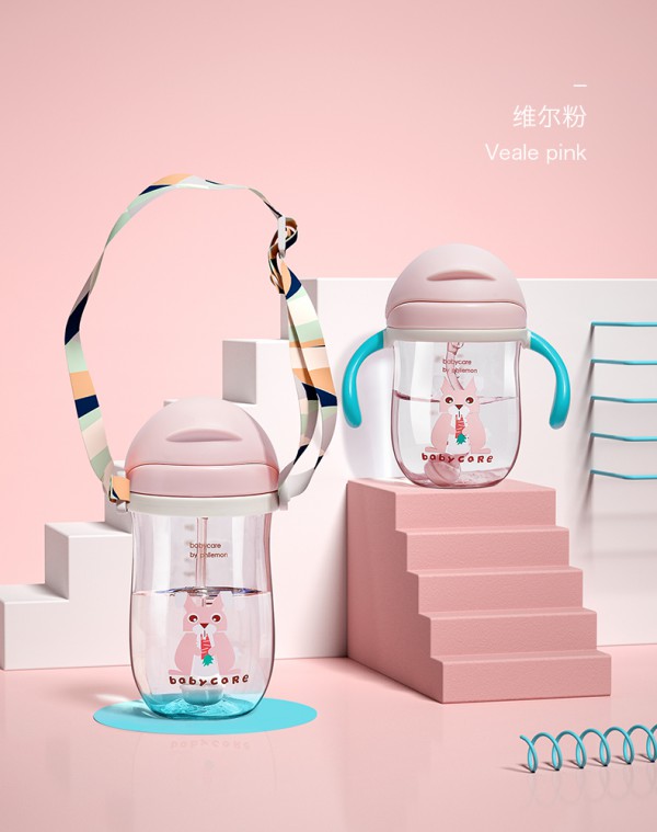 如何选择宝宝的学饮杯  babycare婴儿防摔防呛学饮杯专利V型吸管•防呛防漏