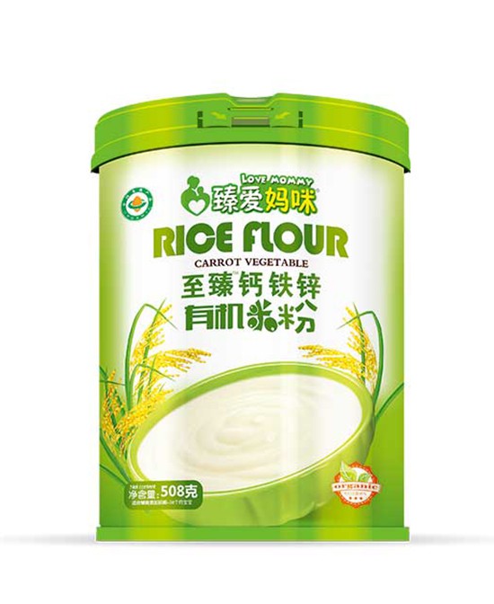 臻爱妈咪有机米粉  有机含量高达95%  更多妈妈的选择