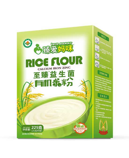 臻爱妈咪有机米粉  有机含量高达95%  更多妈妈的选择