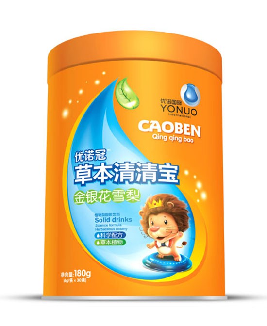 优诺冠草本清清宝系列银花雪梨&DHA钙铁锌   快速降火就选我