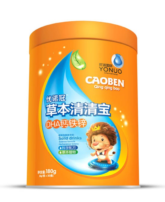 优诺冠草本清清宝系列银花雪梨&DHA钙铁锌   快速降火就选我