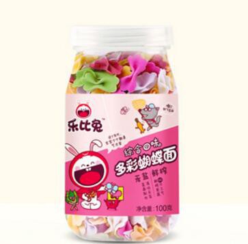 乐比兔婴幼儿多彩面 天然果蔬汁口味多样